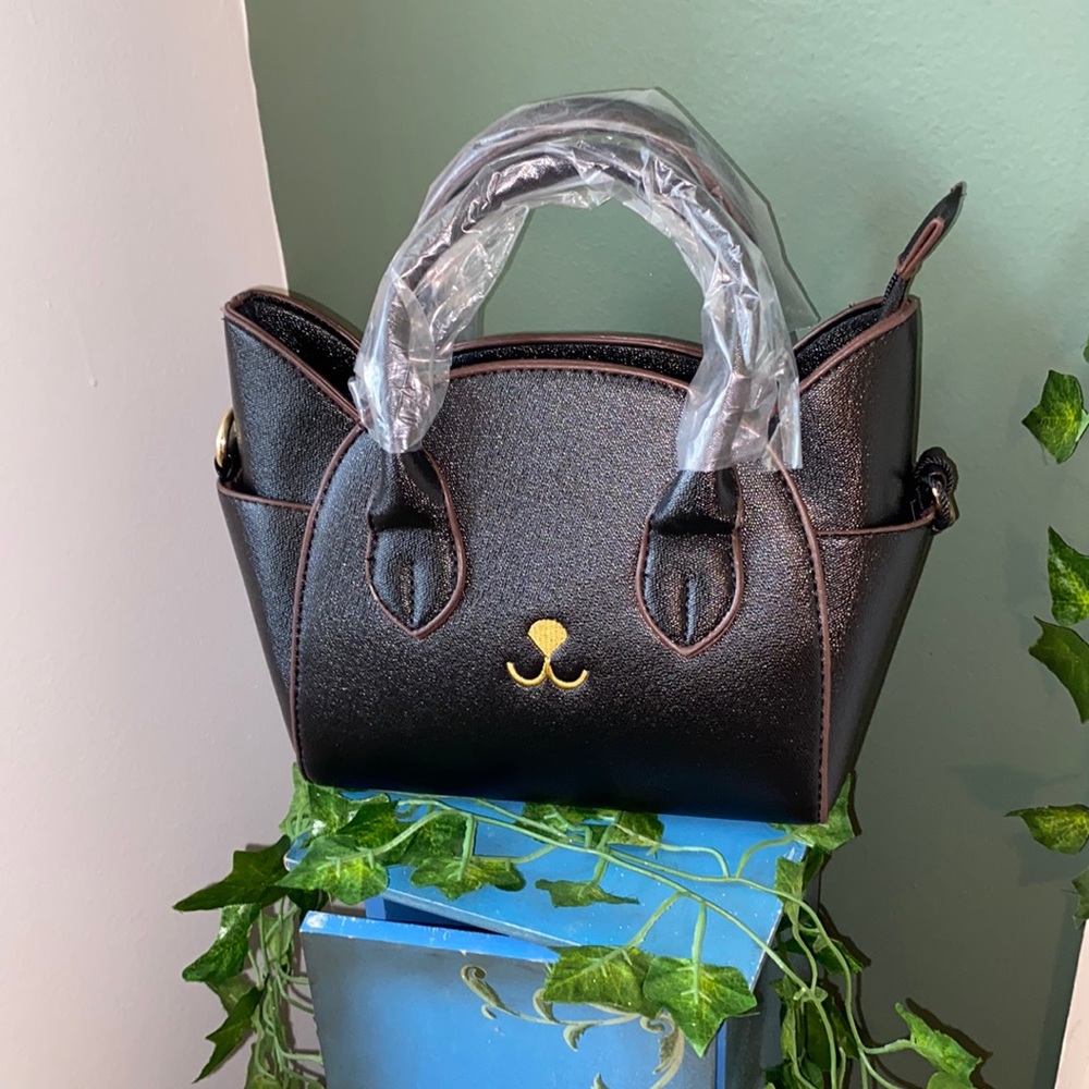 Black Kitty Purse NWOT